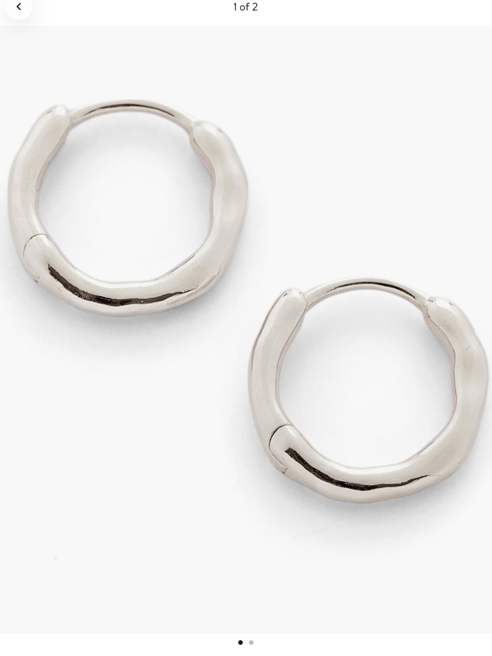 ✨ LIKE NEW – Monica Vinader Siren Muse Huggie Earrings (Sterling Silver) ✨